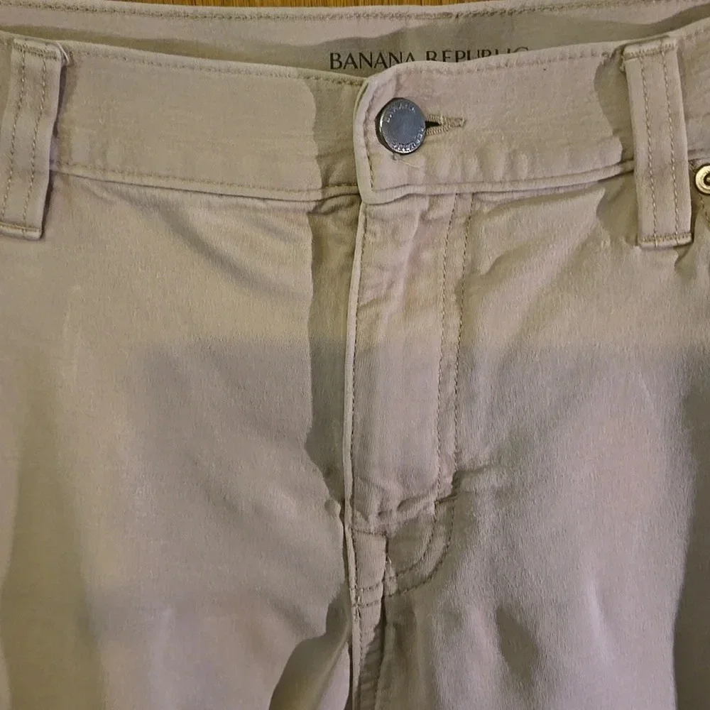 Banana Replublic Traveler Athletic Tapered Fit Khaki Jeans 5 pkt Men 36Wx27L